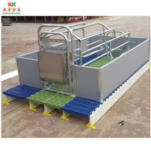Caja de cerdo de pluma de farrowing .